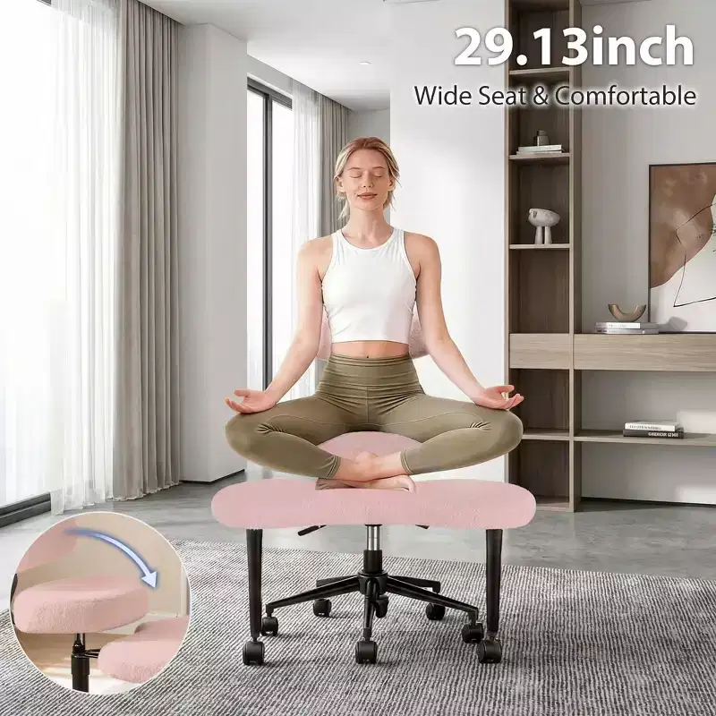 JIONJOY Ergonomic Cross-Legged Meditation & Office Chair - 360 Swivel, Adjustable Height, Multi-Position Seat