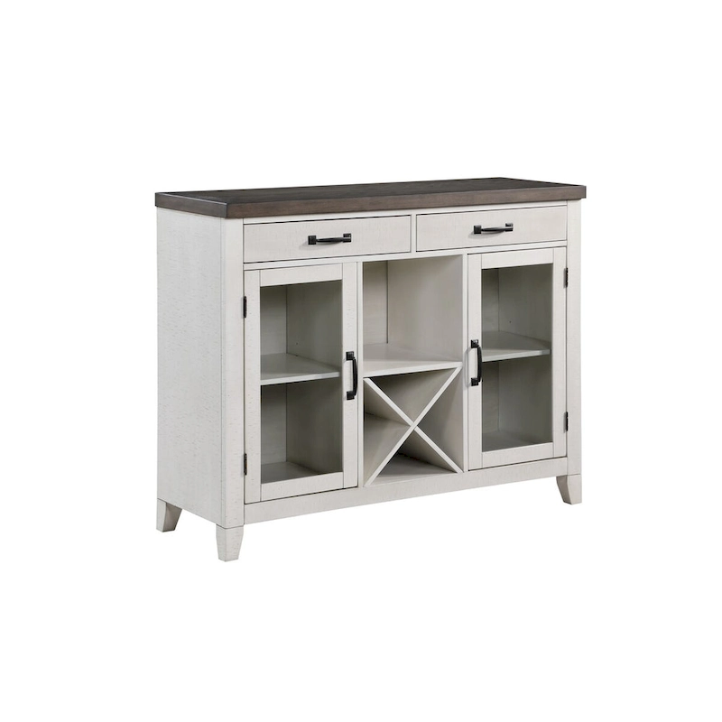 New Classic Furniture Jesse White and Brown Sideboard