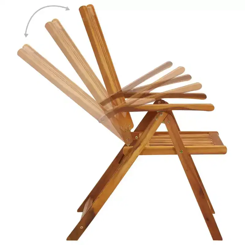 vidaXL Garden Chair Set of 4 Royal Blue Solid Acacia Wood, 100% Polyester