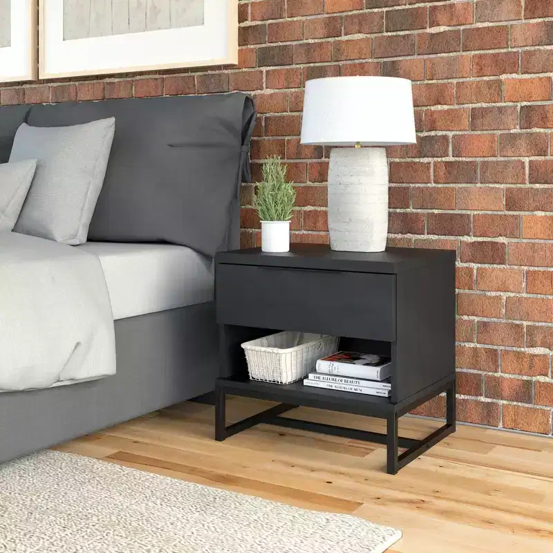 Modern Drawer Storage Nightstand