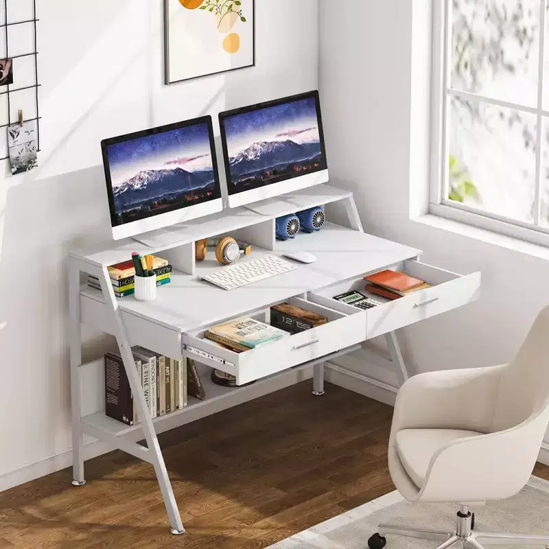 LITTLE TREE 47" Modern Computer Desk White