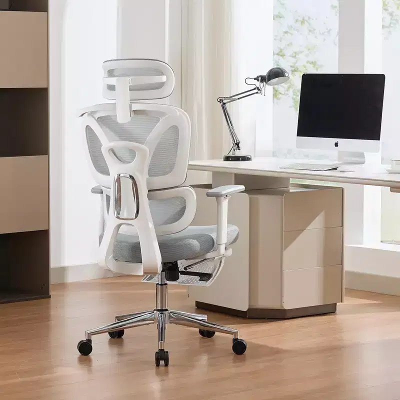 Ergonomic Office Chair, Computer Desk Chair Comfy with Adjustable Padded Headrest,Comfortable Lumbar Support &3D Armrest Gaming Chairs,Gray