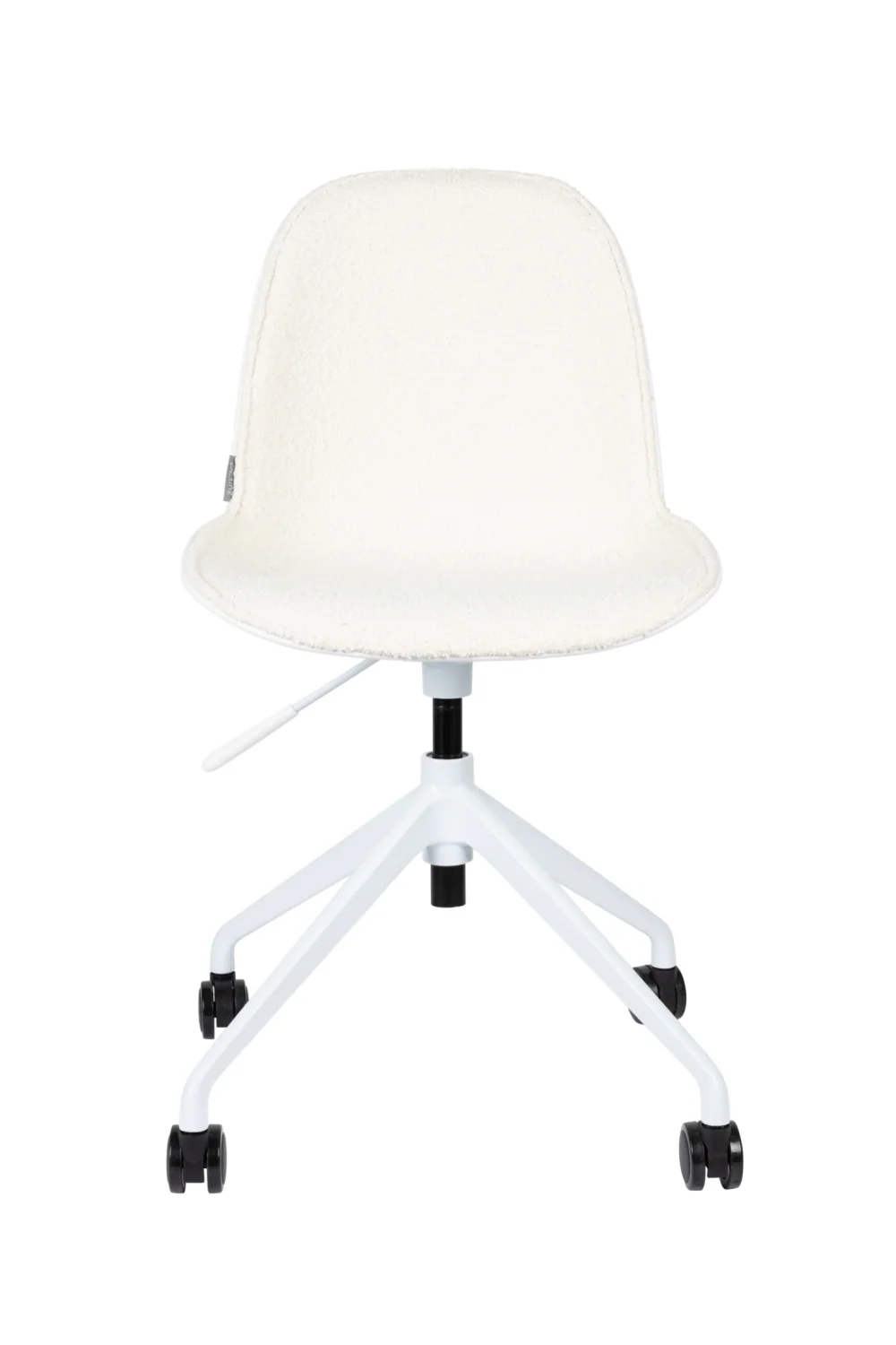 Molded Polyester Swivel Office Chair with Wheels and Aluminum Base