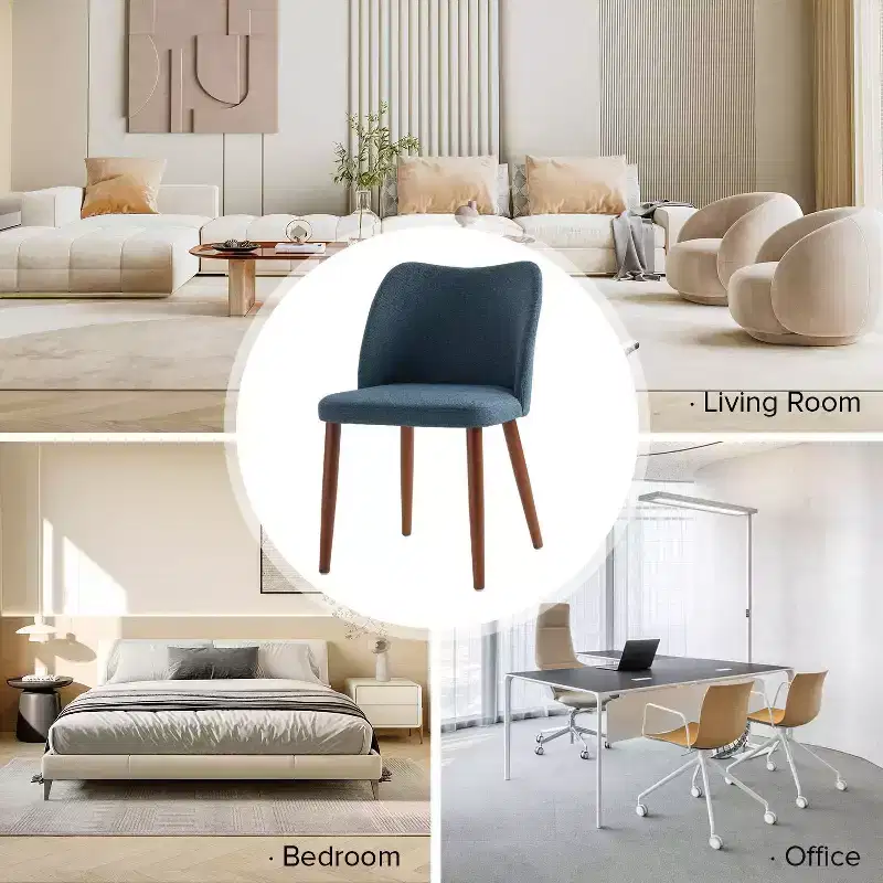 Elisa Mid-century Modern Upholstered Dining Chair Set of 2| ART OF LIVING DESIGNS