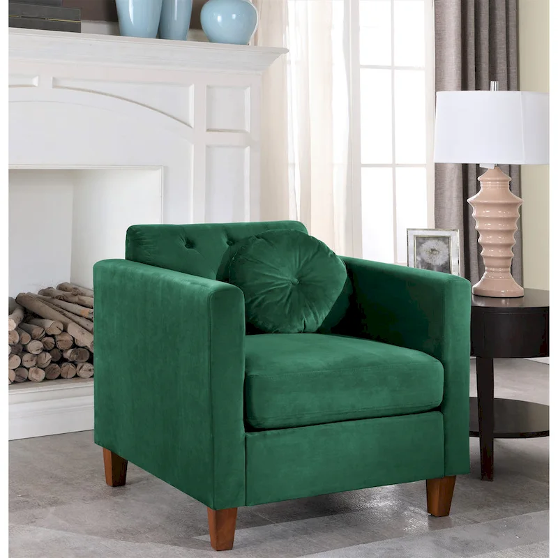 Persaud Velvet Kitts Classic Chesterfield Chair
