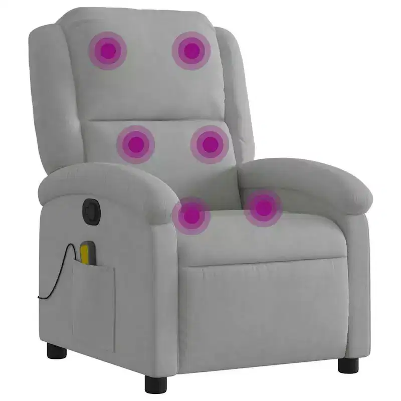 vidaXL Massage Recliner Chair Wingback Armchair Home Theater Cinema Velvet