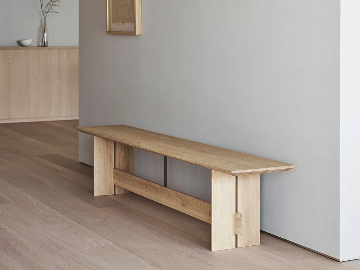 Low, long bench