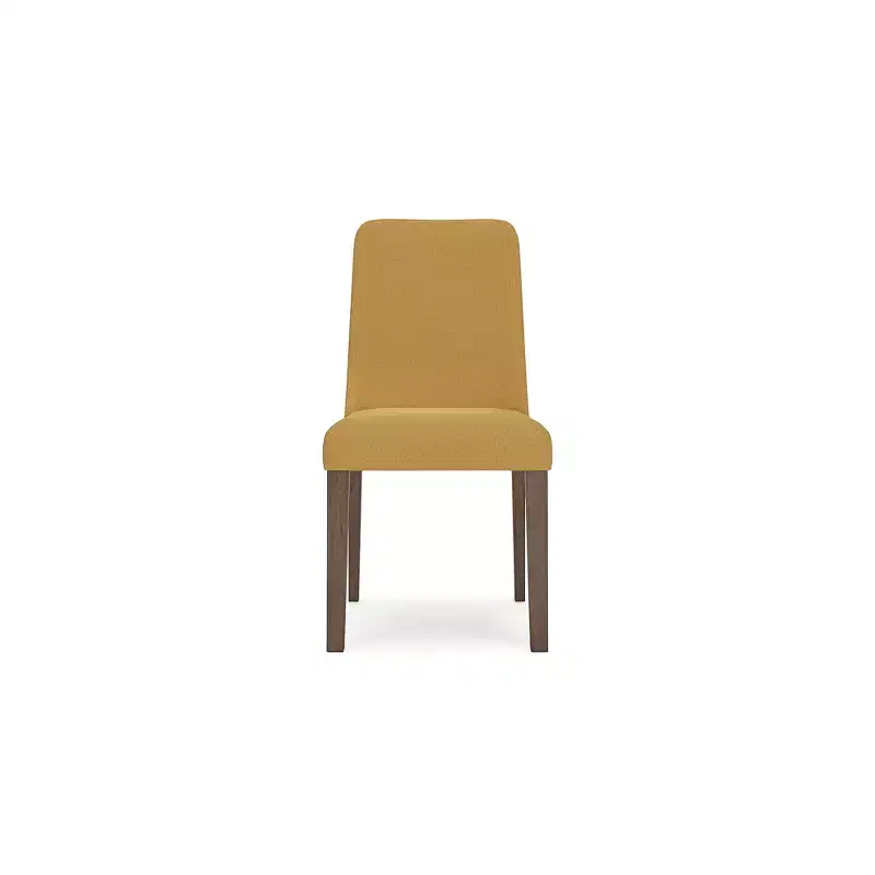 Signature Design by Ashley Lyncott Dining Room Upholstered Side Chair with Foam Cushion, Set of 2, Yellow