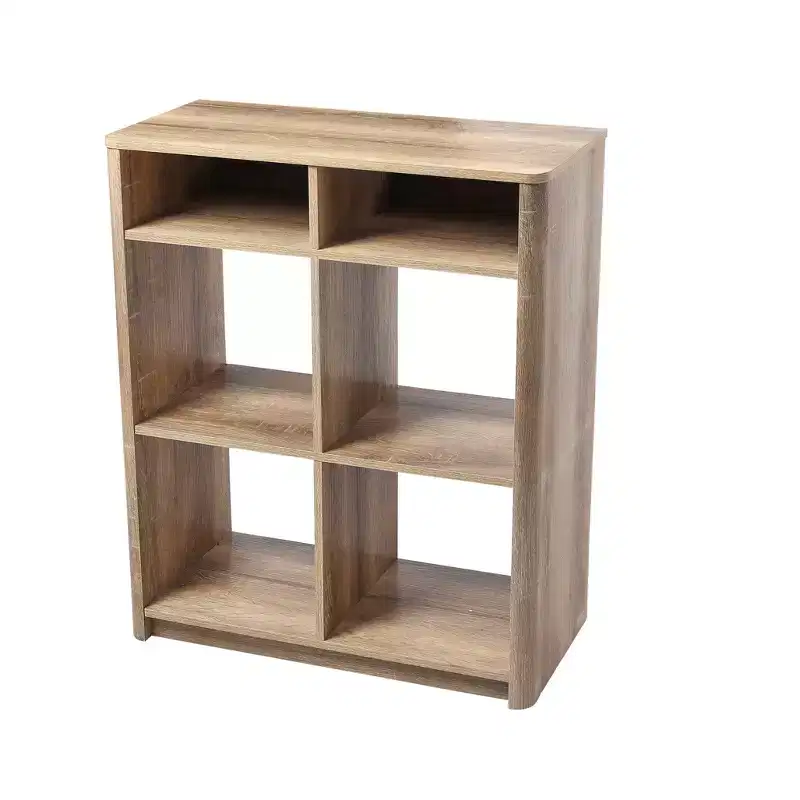 Storied Home Radius Console Table: Particle Board Frame, Wood Top, Beige Rectangle Shape, 36.5" Height