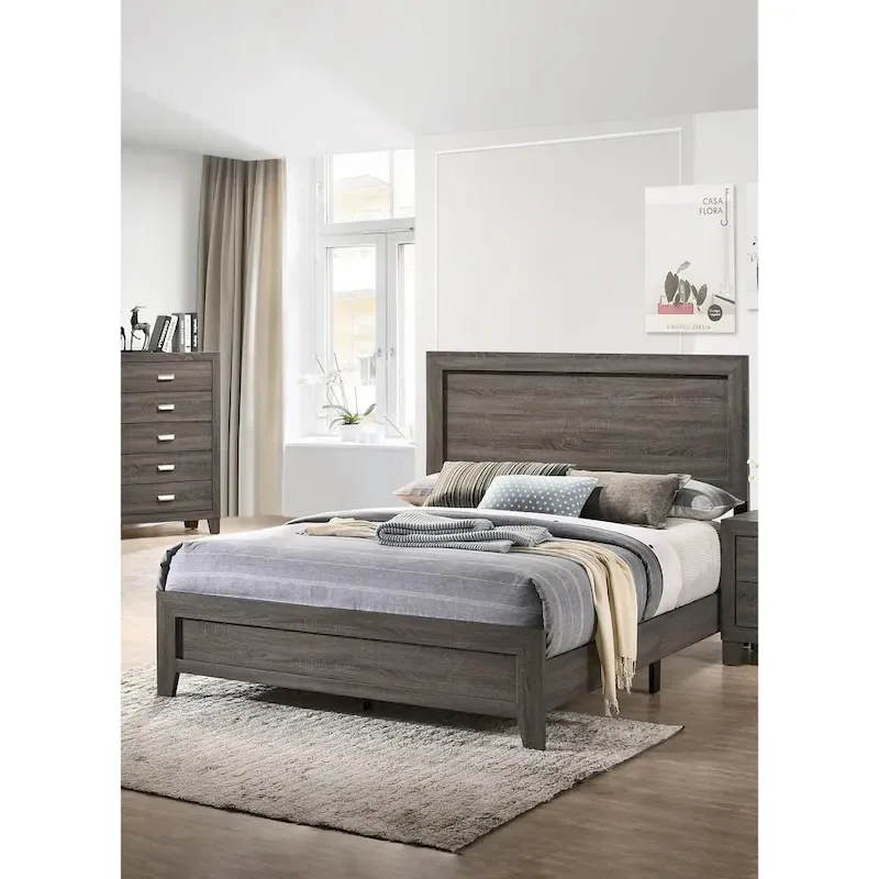 Anastasia Panel Bed | Traditional Wood Headboard & Footboard | 5 Sizes | Twin to Eastern King