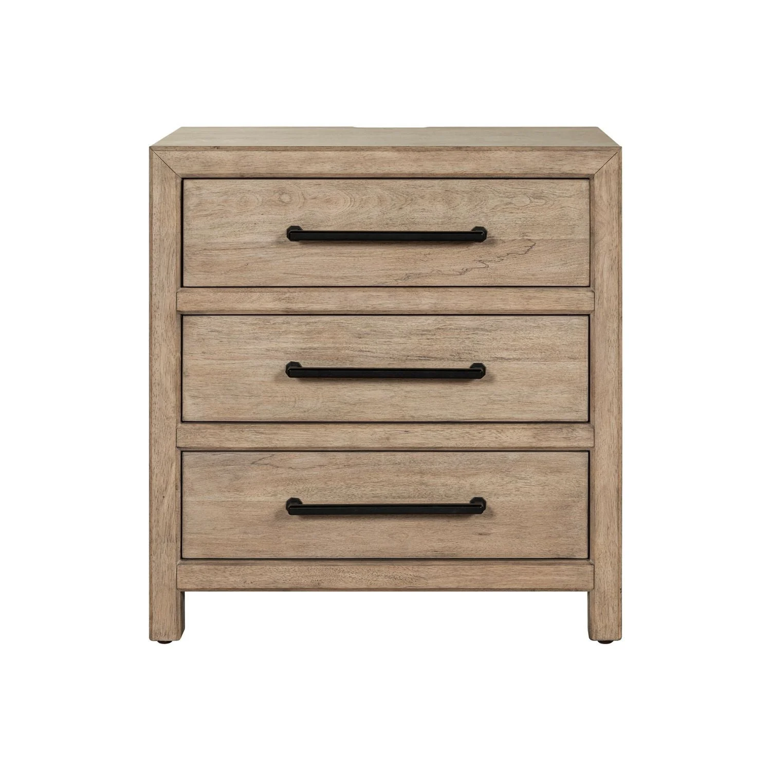 Nightstand With Charging Station - Barley Buff — - Nightstand With Charging Station - Brown Product Features Custom Dark Iron Bar Pull