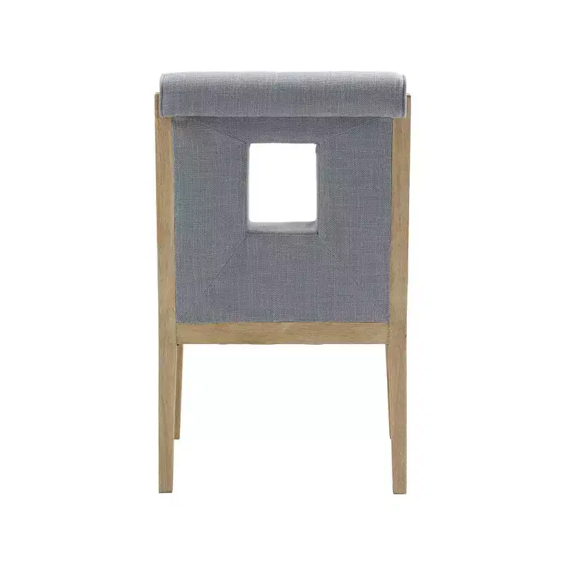 Meridian Furniture,Gwendolyn Linen Textured Fabric Dining Arm Chair