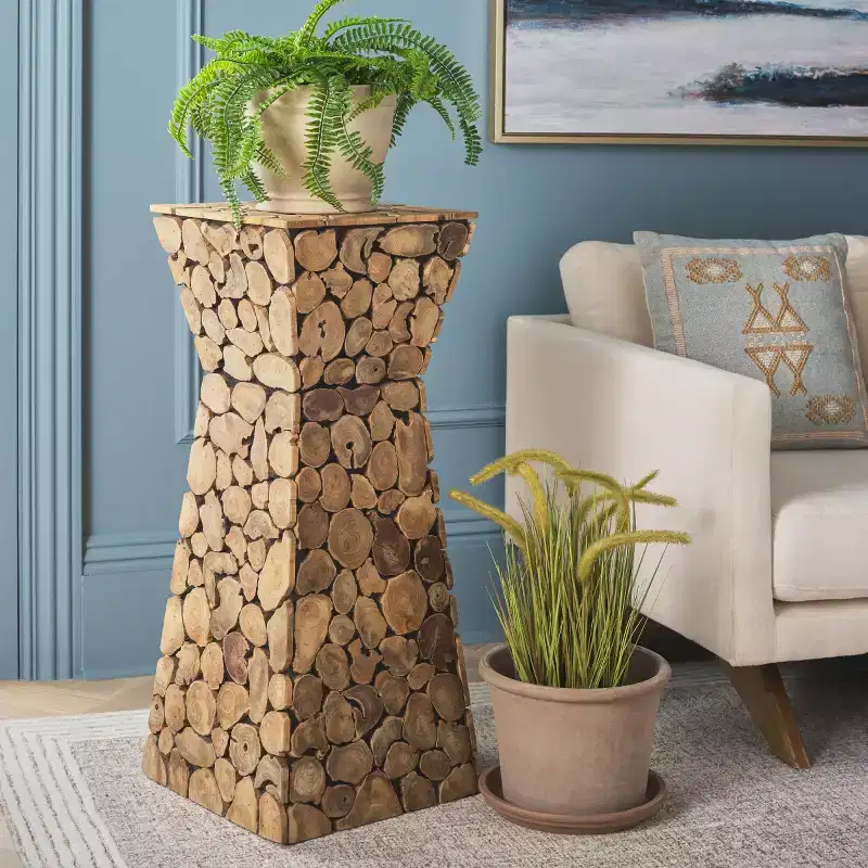 Jefferson Stand - FOX1005 - Medium Oak/Black - Safavieh Couture