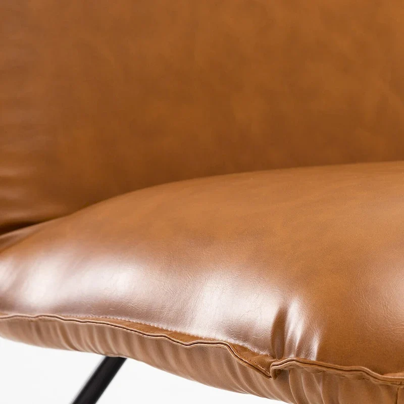 Mid Century Faux Leather Accent Chair With Adjustable Backrest Set of 2 - 31.5 H X 22.2 W X 23.6 D