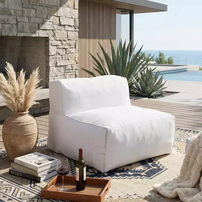Christopher Knight Home Mireya Modern Patio Olefin Bean Bag Sofa