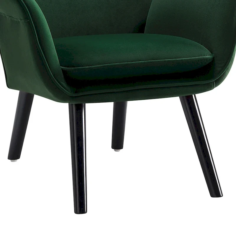 Upholstered Wingback Armchair Leisure Accent Chair, Single - 40.55 H x 28.34 W x 33.1 D