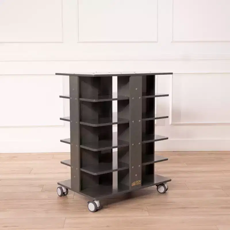 20 - Compartment Mobile Storage Tower and 20 Cubby Bins, 5x4, Kids Furniture