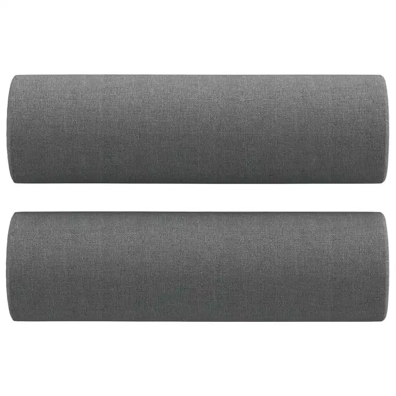 vidaXL Dark Gray Fabric Sofa Set - Modern 2-Piece Living Room Furniture - Includes 2-Seater, 3-Seater, Throw Pillows and Cushions
