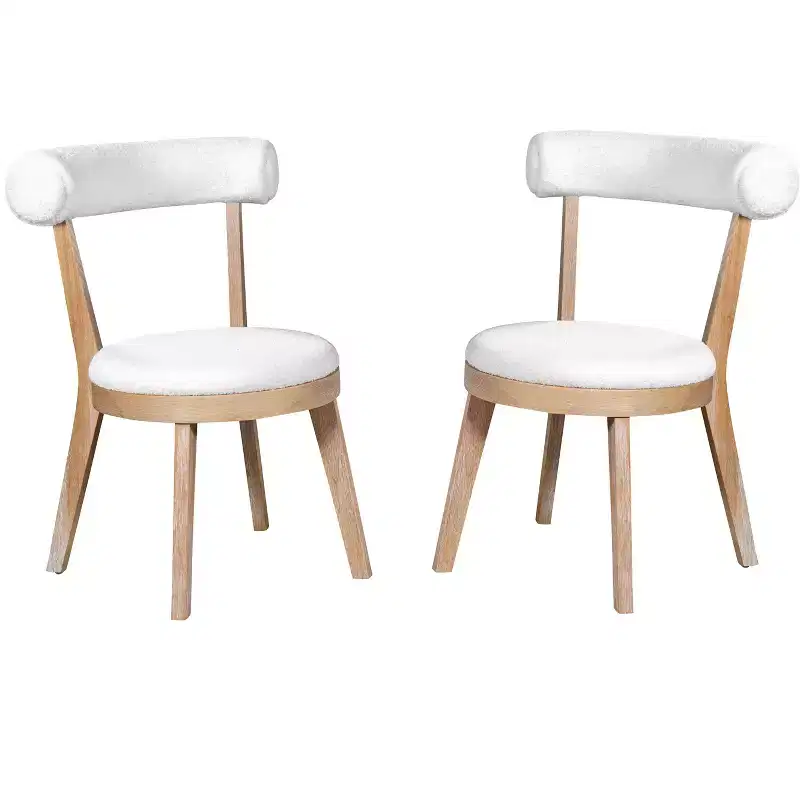 Set of 2 Dining Chair Upholstered Dinner Chair Armless Chairs with Padded Seat - Modernluxe