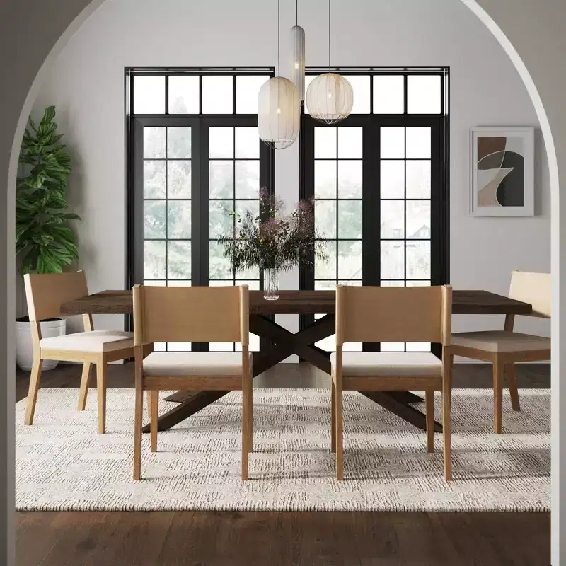 Nathan James Linus Dining Chair Brown Faux Leather
