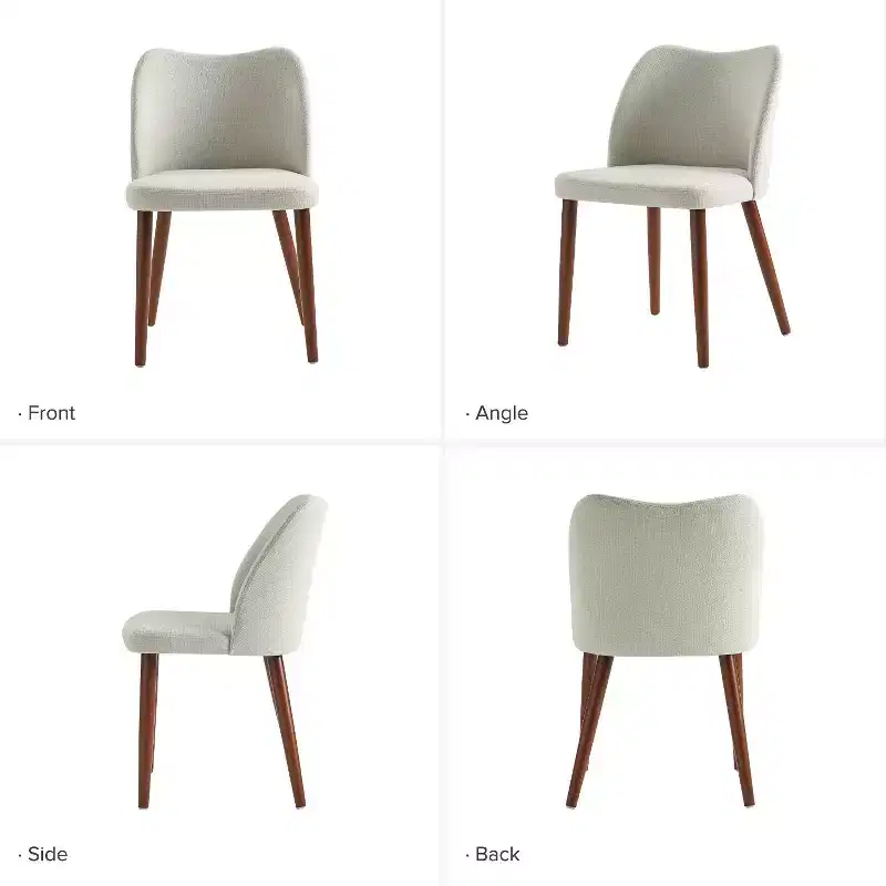 Elisa Mid-century Modern Upholstered Dining Chair Set of 2| ART OF LIVING DESIGNS