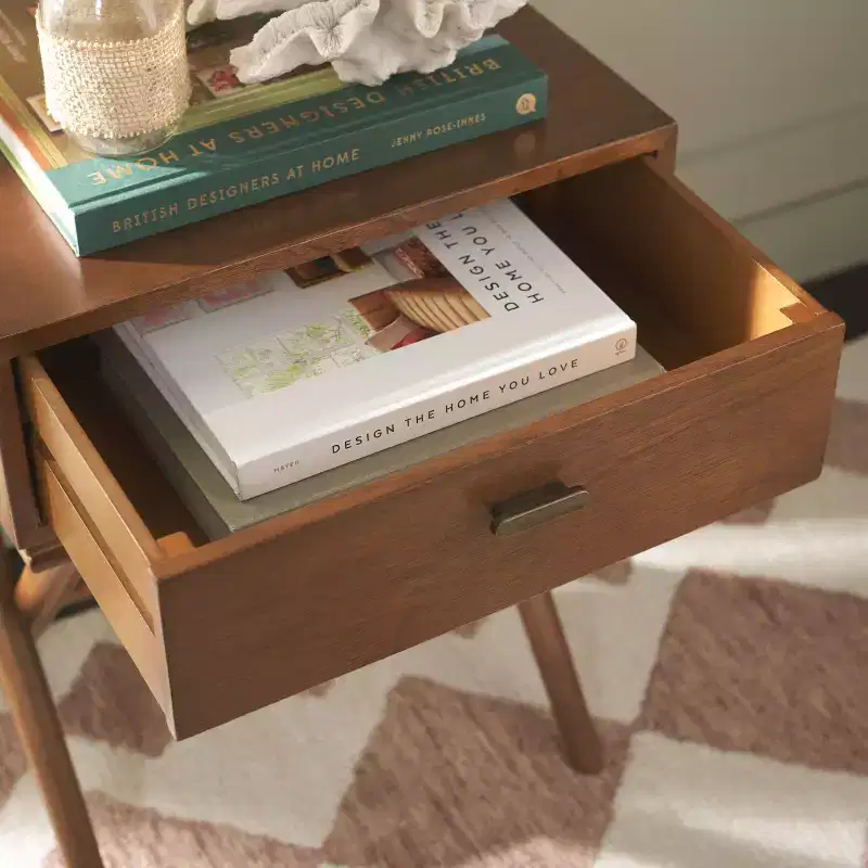 Sixtine 1 Drawer Nightstand - NST6604 - Natural - Safavieh