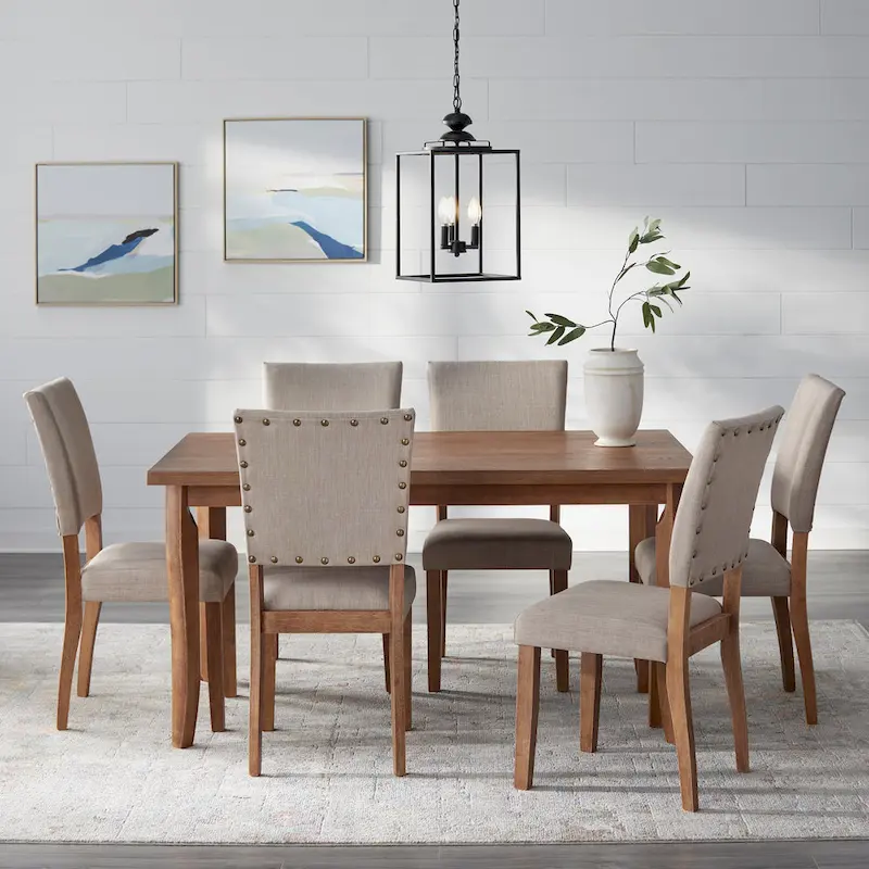 Simple Living Provence Nailhead Parson Dining Chairs (Set of 2)