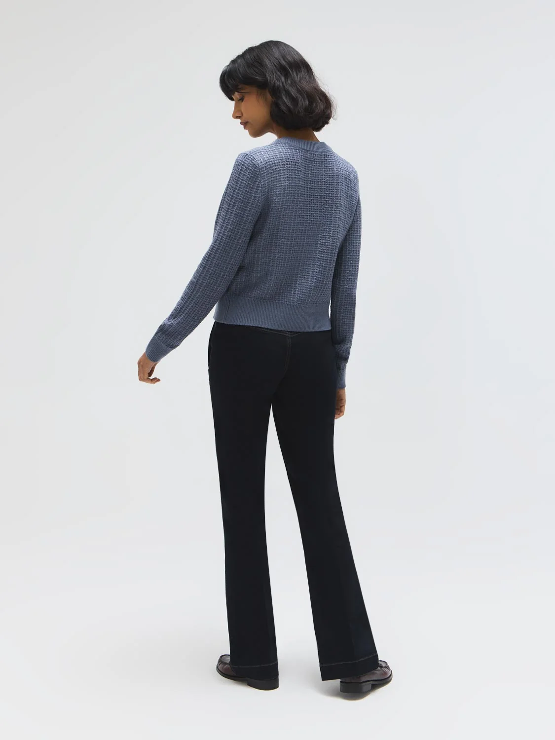 Cotton Blend Button-Front Cardigan