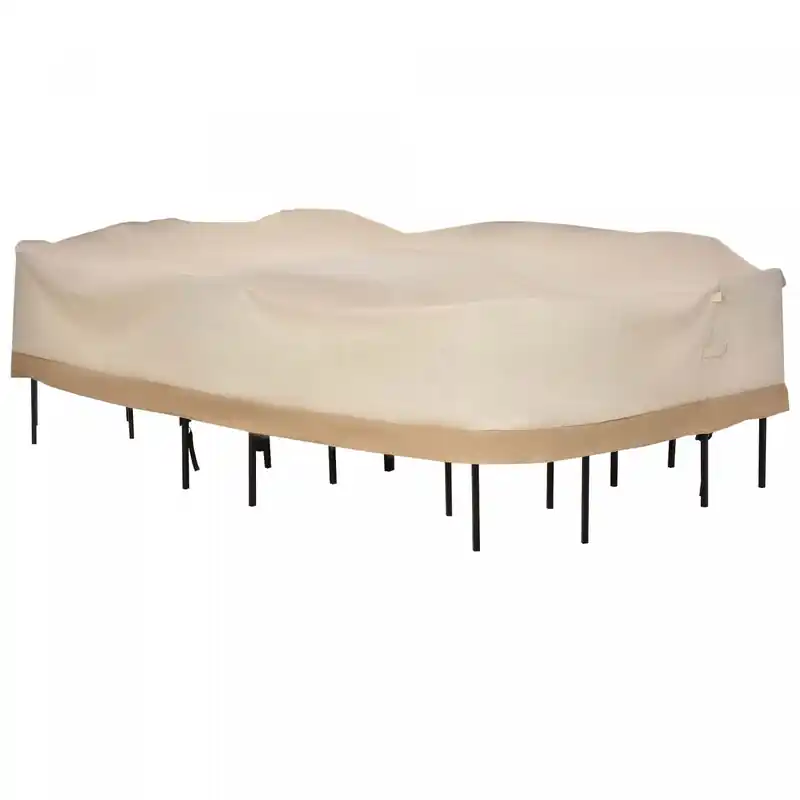 Oval Patio Table And Chair Cover, Beige/coffee Sofa