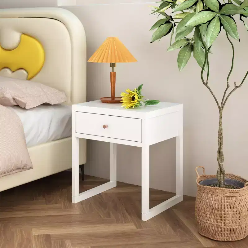 Minimalist Nightstand Drawer Storage Round/Cylinder (W808P298012)