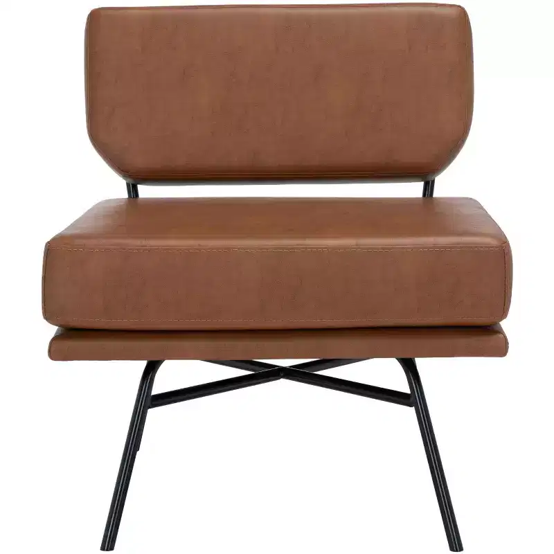 Kermit Upholstered Accent Chair - Dusty Rose & Black, Contemporary Design