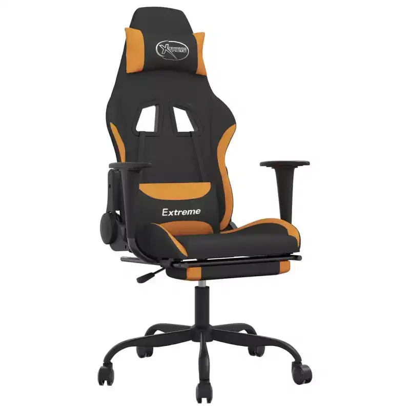 vidaXL Gaming Chair Black and Cream