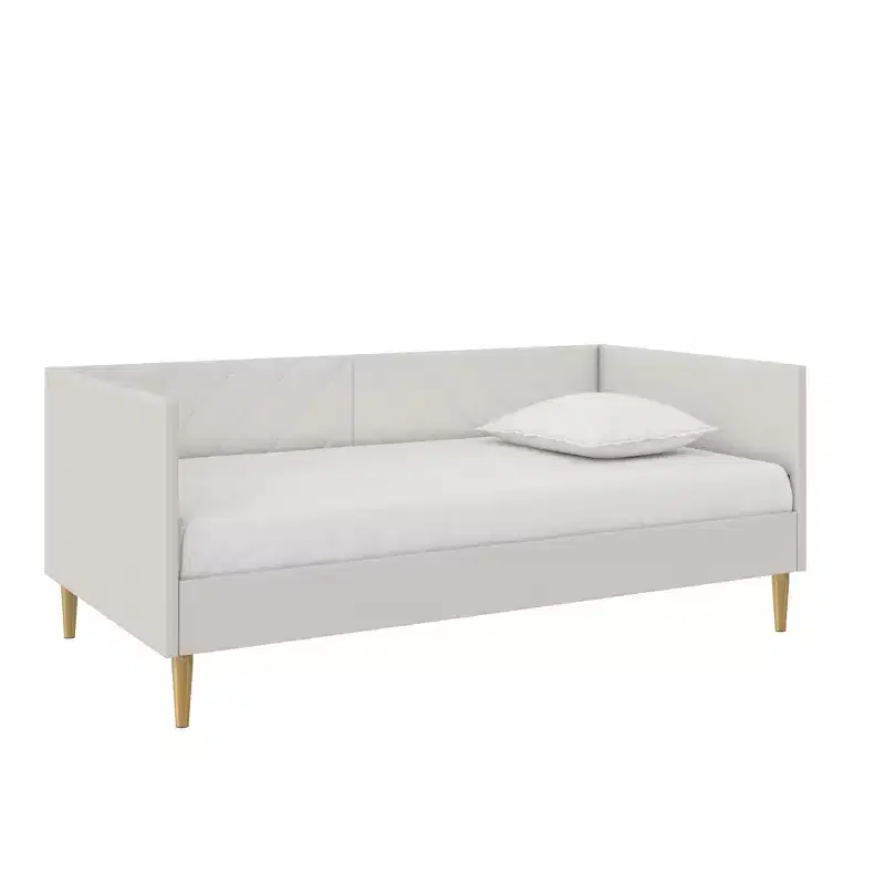 DHP Alicent Upholstered Light Gray Daybed
