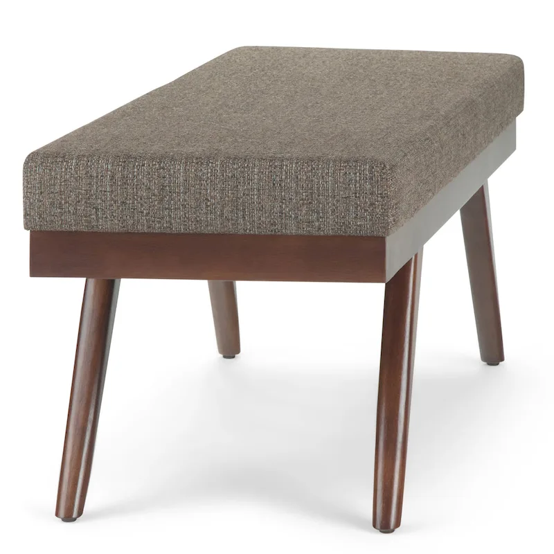 WYNDENHALL Nadine 48 inch Wide Mid Century Modern Rectangle Ottoman Bench