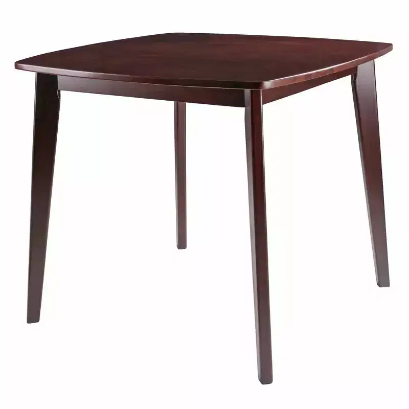 3pc Pauline Dining Sets Walnut - Winsome: Solid Wood, Square Table, 2 Chairs