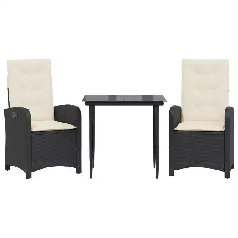 vidaXL Stylish Outdoor Dining Set with Cushions in Rattan