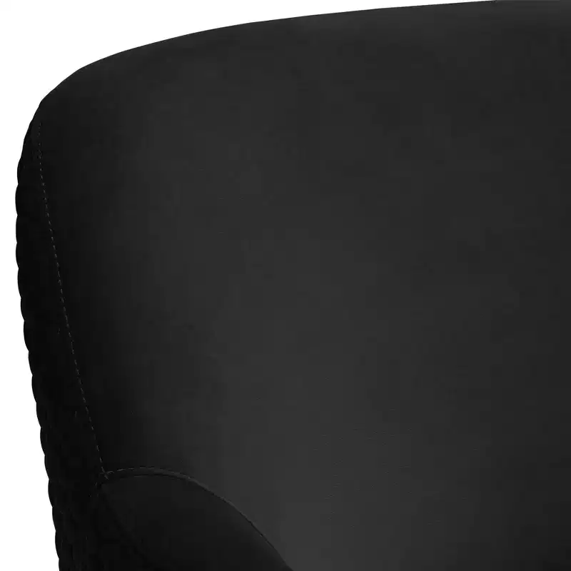 Studio 55D Ames Quilted Onyx Velvet Swivel Chair