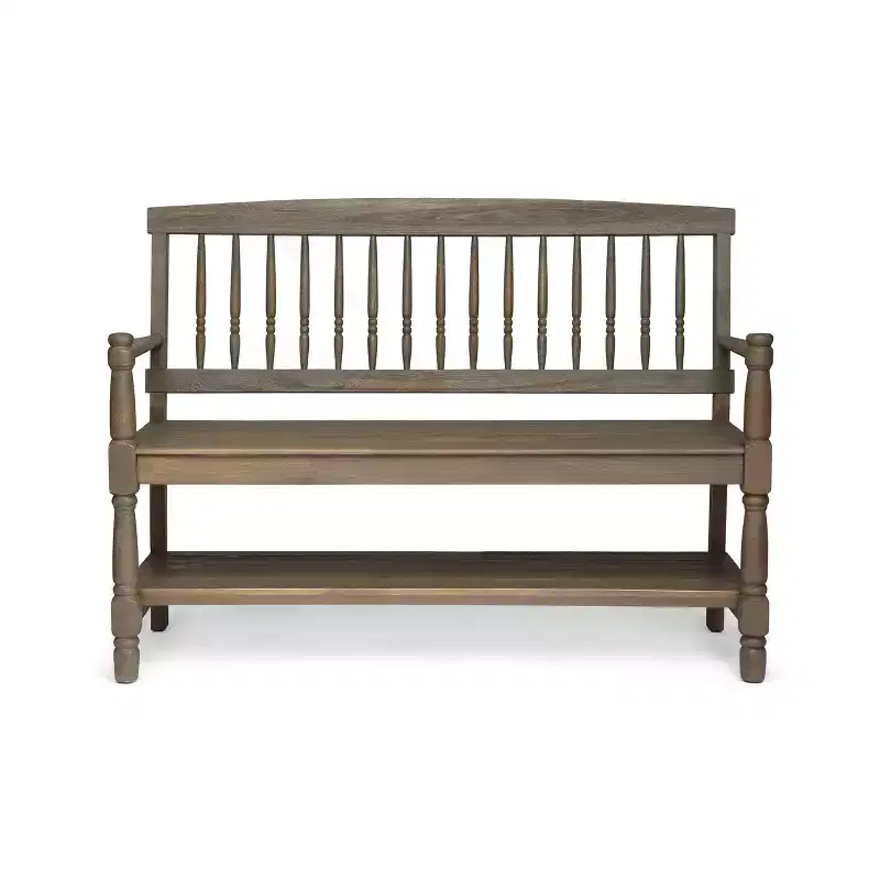 Christopher Knight Home Kuhn Outdoor Acacia Wood Bench with Shelf