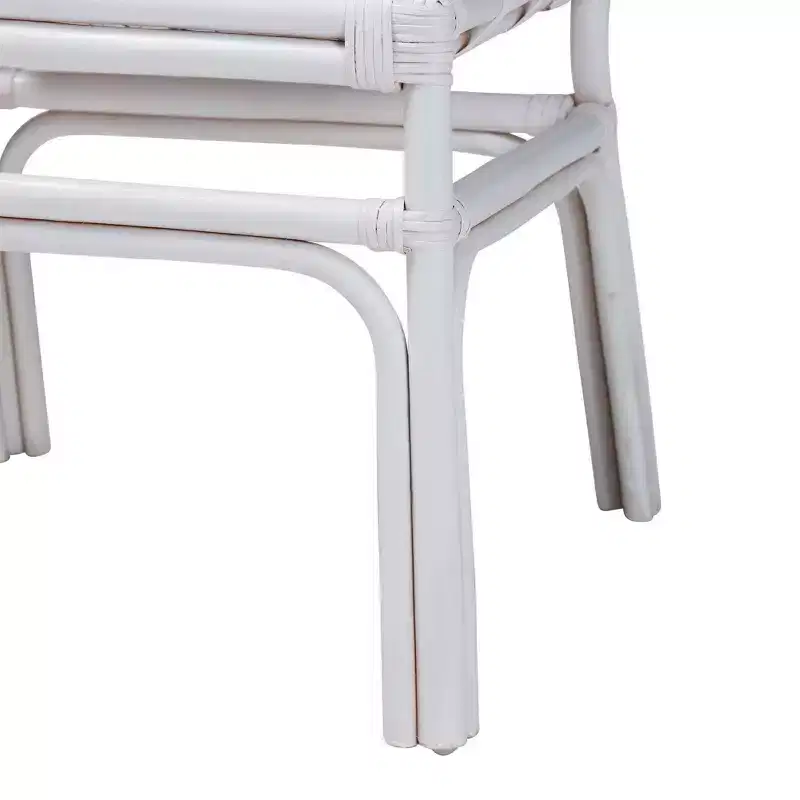 bali & pari Carwyn Rattan Dining Chair White