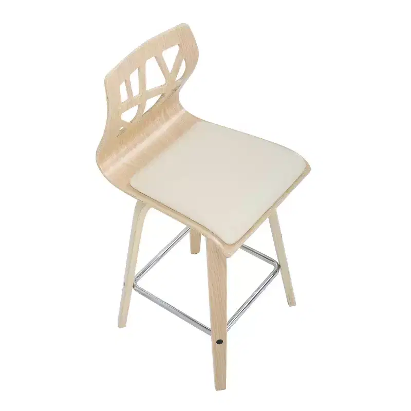 Set of 2 Folia Upholstered Counter Height Barstools - Lumisource