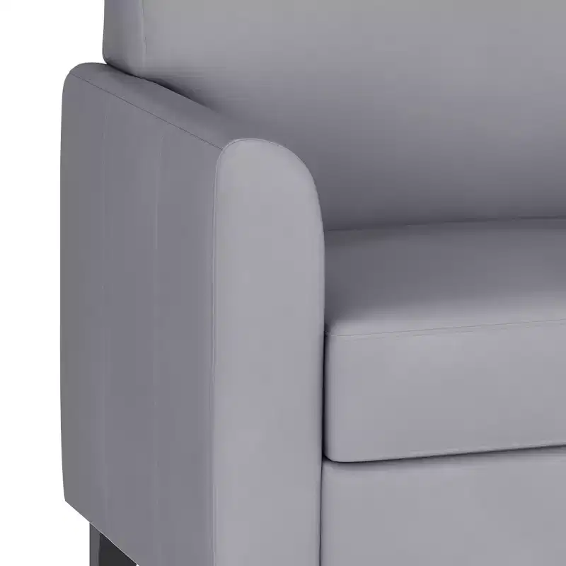 Emma and Oliver Leather Chair with Clean Line Stitched Frame