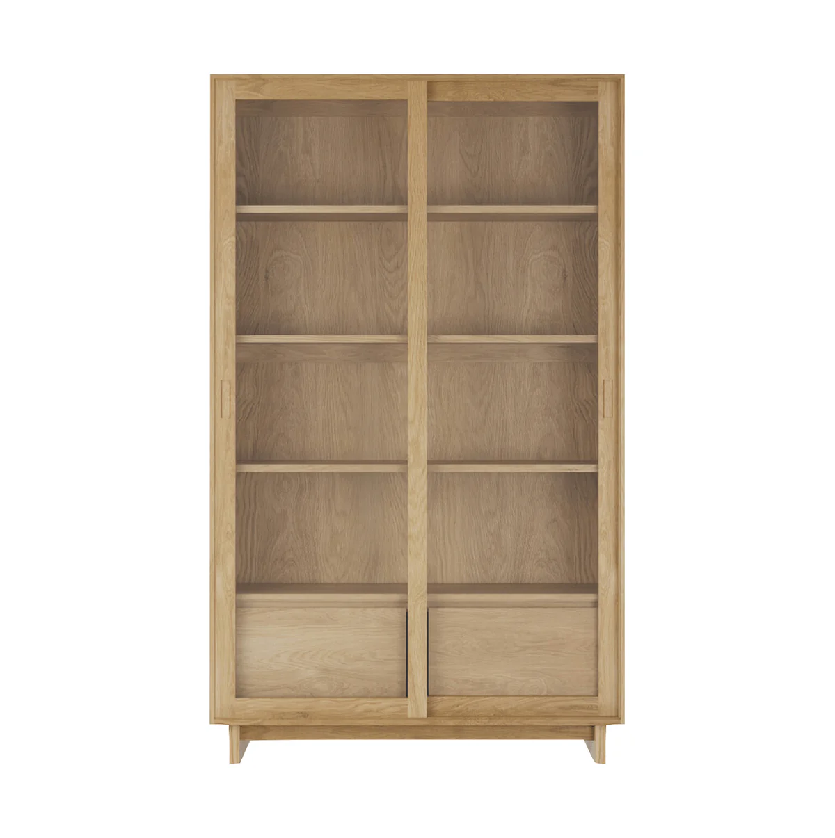 Natural Oak Storage Cabinet with Storage for Office