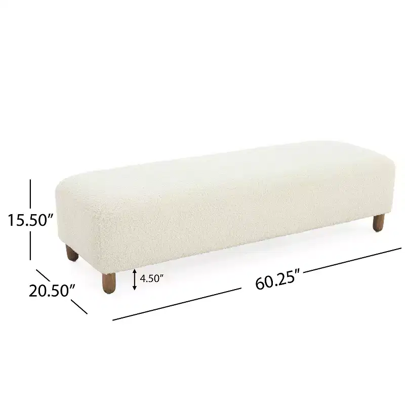 Christopher Knight Home Felix Wood Upholstered Ottoman