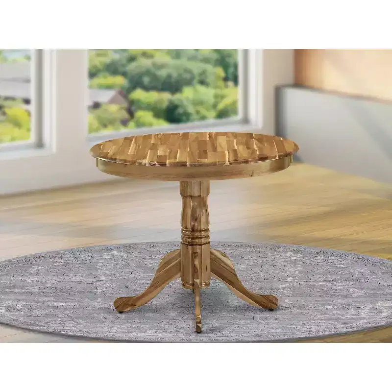 Dining Table Made of Rubber Wood, 36 Inch Round