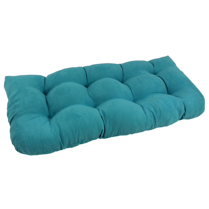 42-inch by 19-inch Rounded Back Microsuede Bench Cushion - 42 x 19