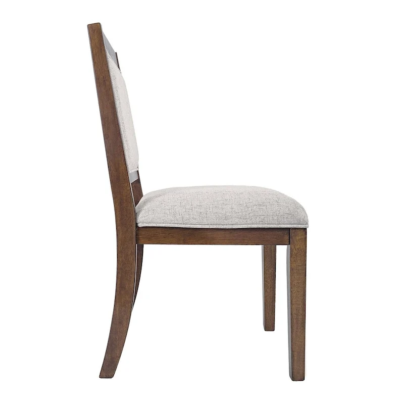 HomePop Open Back Upholstered Wood Frame Dining Chair - Set of 2