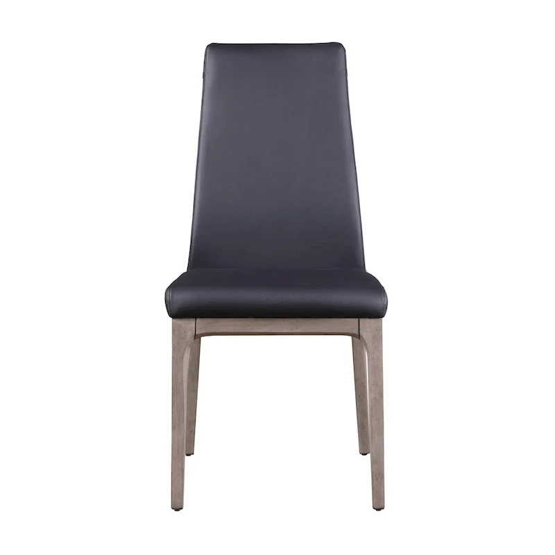 Somette Modern Contour Back Side Chair with Wood Base, Set of 2