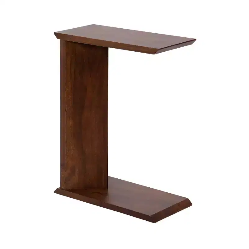 Wood C-Table – Sofa Side Snack & Laptop Table