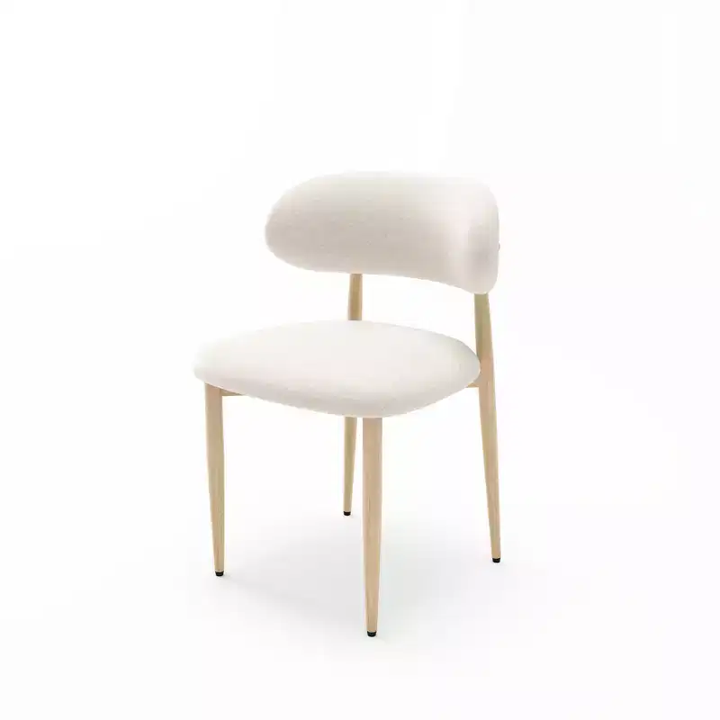 GDFStudio Adanna Modern Metal Upholstered Dining Chairs with Curved Backrest (Set of 4)