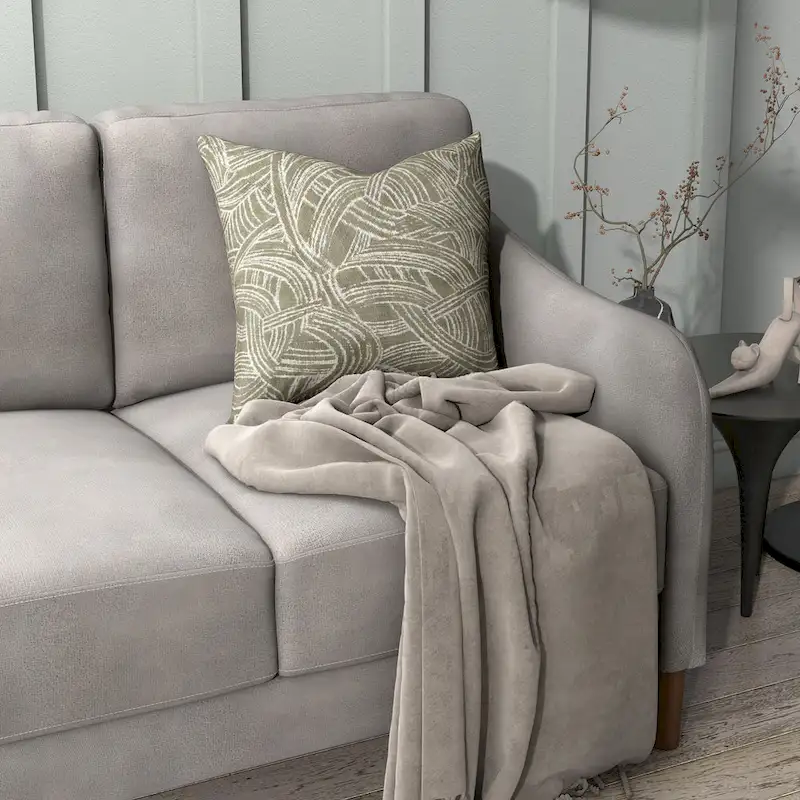 DH BASIC Modern 52-inch Velvet Upholstered Loveseat with Cushions